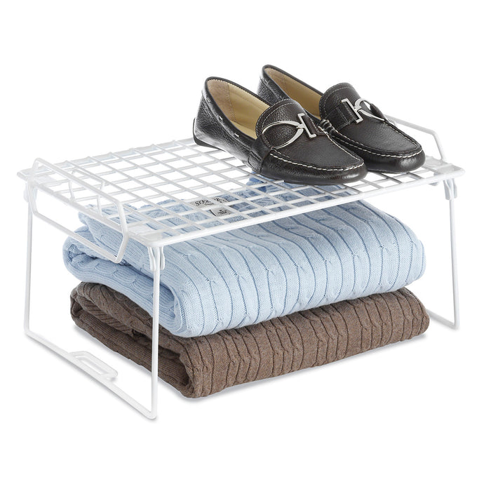 8 Inch White Grid Stackable Shelf 6023-3982