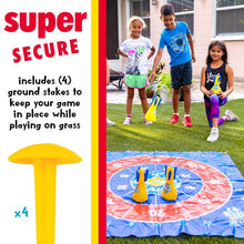 super secure, includes four ground stakes