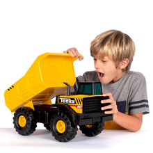 Boy Playing with Dump Truck