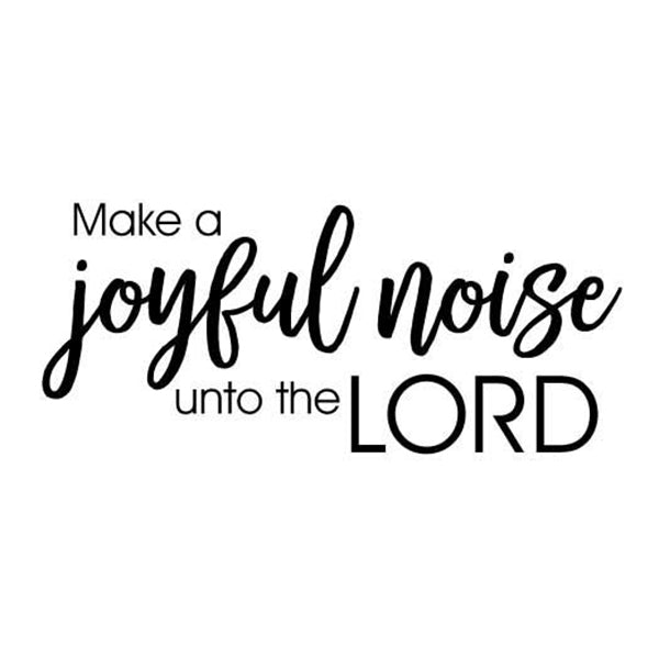 Black Make a Joyful Noise Vinyl Wall Decal 6025