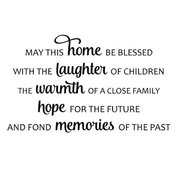 Black May This Home Be Blessed Vinyl Wall Decal 6030