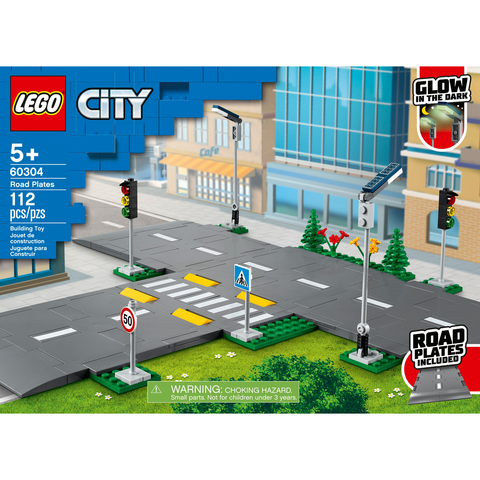 LEGO City Road Plates Building Kit (112 Pieces) 60304 A