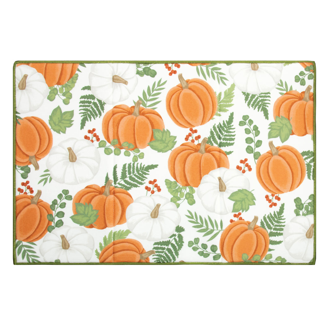 Pumpkin Eucalyptus Toss Printed Drying Mat 60349