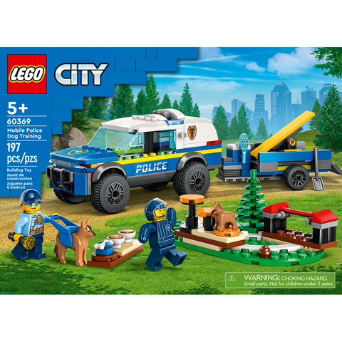 LEGO City Mobile Police Dog Training Building Toy Set (197 Pieces) 60369 C