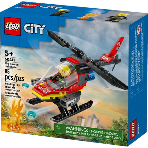 LEGO City Fire Rescue Helicopter Building Set 60411