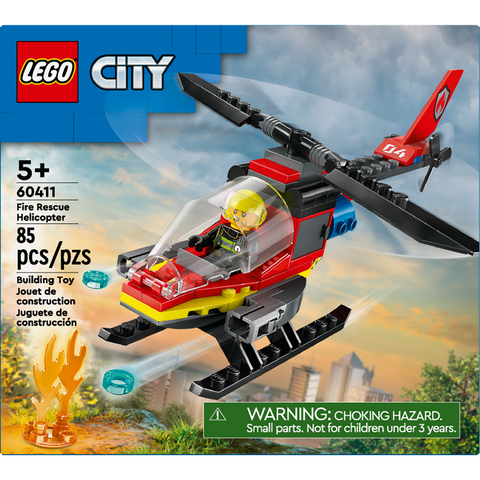 LEGO City Fire Rescue Helicopter Building Set 60411
