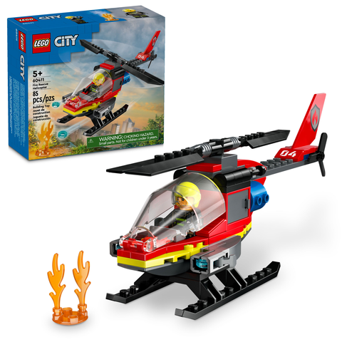 LEGO City Fire Rescue Helicopter Building Set 60411