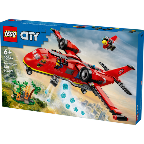 LEGO City Fire Rescue Plane Building Toy Set 60413