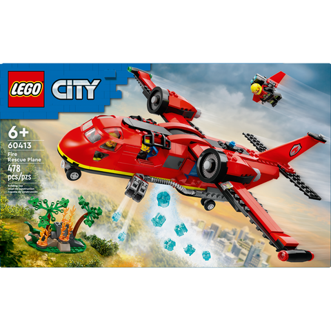 LEGO City Fire Rescue Plane Building Toy Set 60413