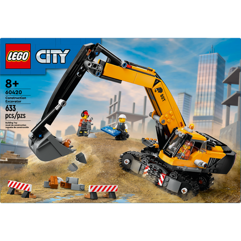 LEGO City Yellow Construction Excavator Toy Digger 60420