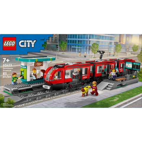 LEGO City Downtown Streetcar and Station Toy Set 60423