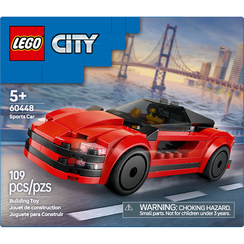 LEGO City Red Sports Car Supercar Toy Vehicle Set 60448