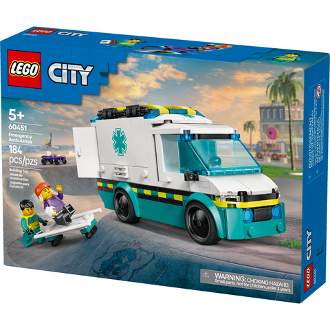 LEGO City Emergency Ambulance Toy Truck Building Set 60451