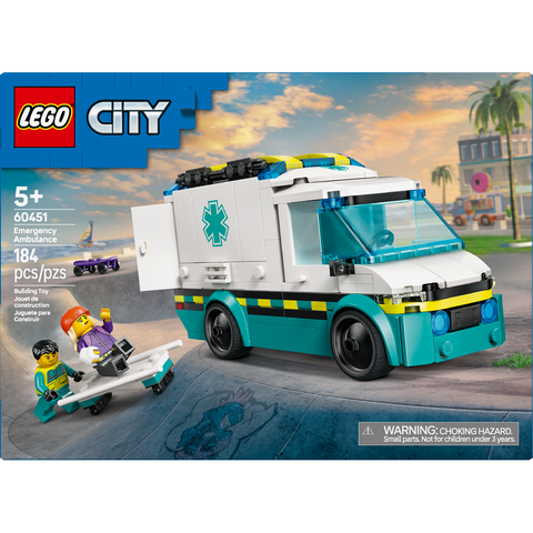 LEGO City Emergency Ambulance Toy Truck Building Set 60451