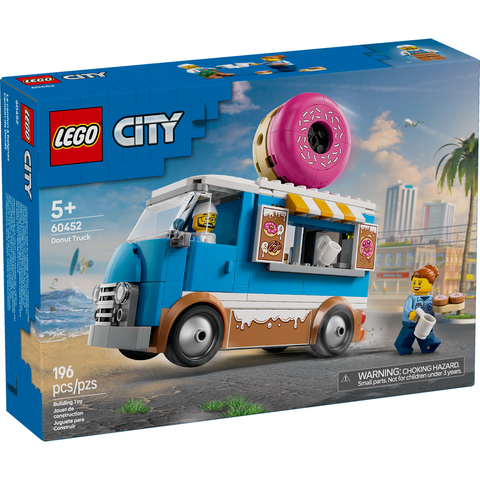 LEGO City Donut Truck Playset Vendor Vehicle Toy for Kids Aged 5 and up 60452