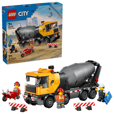 LEGO City Cement Mixer Construction Toy for Kids 60478