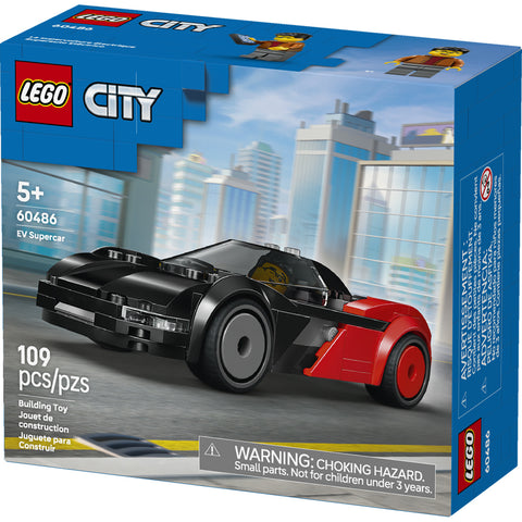 LEGO City EV Supercar Toy Building Kit and Minifigure 60486