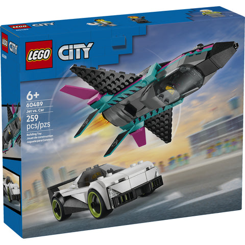 LEGO City Jet vs. Car - Toy Cars and Jet Toy Playset - 60489