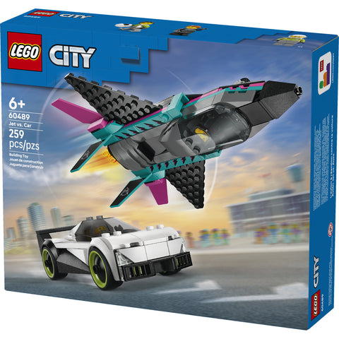 LEGO City Jet vs. Car - Toy Cars and Jet Toy Playset - 60489
