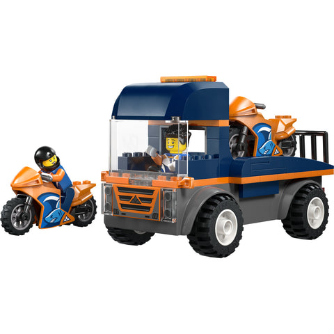 LEGO City Motorcycle Transporter Toy and 2 Minifigures 60491