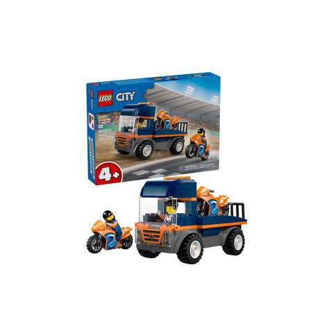 LEGO City Motorcycle Transporter Toy and 2 Minifigures 60491