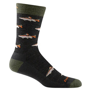Charcoal Men's Spey Fly Crew Lightweight Lifestyle Sock 6085