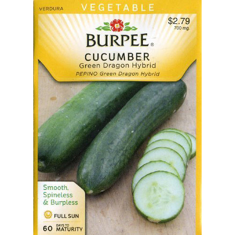 Cucumber Green Dragon Hybrid Seed Pack 61028