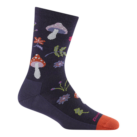 blackberry, Women's Shroom Bloom Crew Lightweight Lifestyle Socks 6133