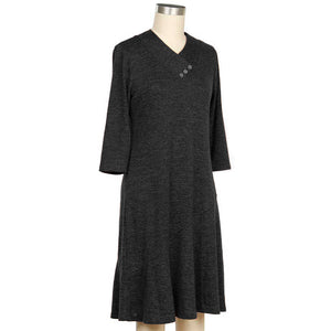 Black Women's 3/4 Sleeve Claire Dress 6285