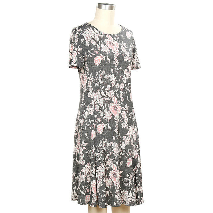Pink/Gray Lori Print Dress