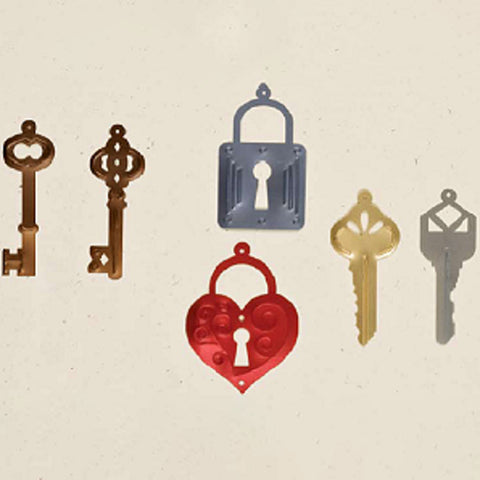 Locks and Keys Felt & Shimmer Shapes