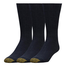 Navy 3-Pack Men's Cotton Fluffies Crew Socks 633S