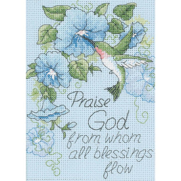 Praise God Hummingbird Cross Stitch Kit 65015