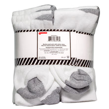 Railroad Sock Company 13 pairs pack of white crew socks for men showing back of package