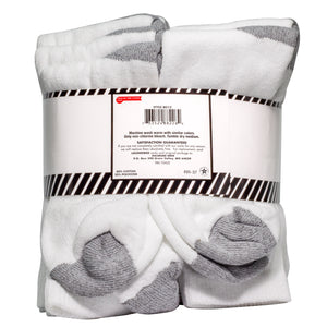 Railroad Sock Company 13 pairs pack of white crew socks for men showing back of package