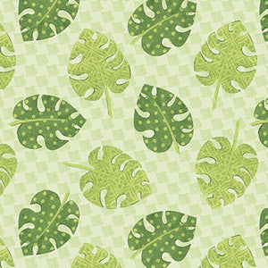 At The Zoo Collection Tossed Leaves Cotton Fabric 6606-66