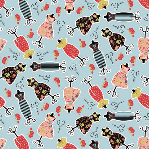Love You Sew Collection Tossed Dress Forms Cotton Fabric 6618-79