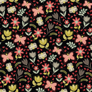 Love You Sew Collection Tossed Floral Cotton Fabric 6619-98
