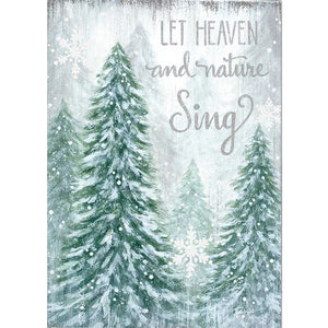 Let Heaven and Nature Sing Deluxe Glitter Christmas Boxed Cards 66294