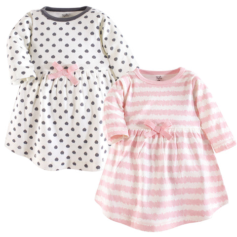 2-Pack Baby Girls' Pink & Gray Scribble Dresses 66350
