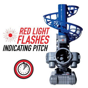 red light flashes indicating pitch