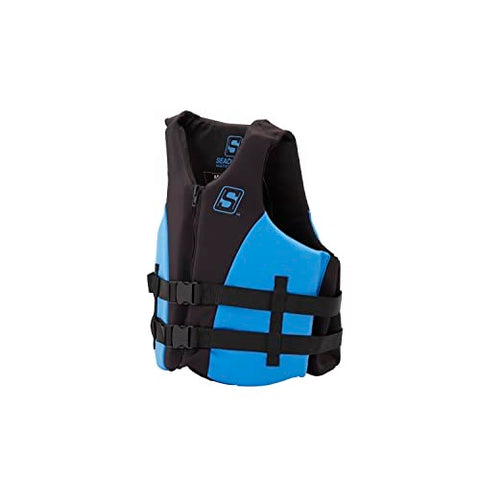 Seachoice Evoprene Blue & Black Life Vest side view