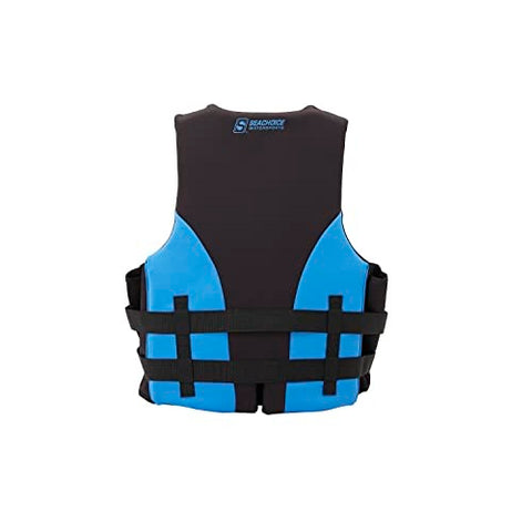 Seachoice Evoprene Blue & Black Life Vest back view