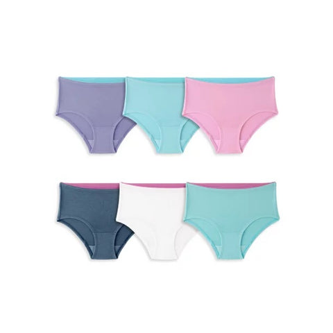 6-Pack Girls' True Comfort 360 Stretch Briefs 6GSMORT