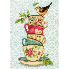 Tea Cups Cross Stitch Kit 70-65171