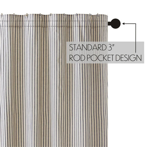 Kaila Ticking Stripe Ruffled Shower Curtain 70165