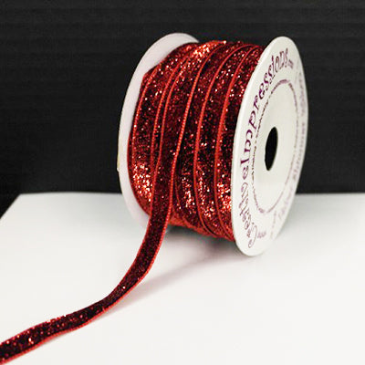 Red Velvet Shimmer Ribbon by the Yard 70970