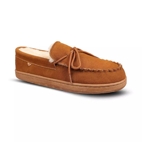 Men's Theo Moccasin Slippers EM2428 Chestnut color