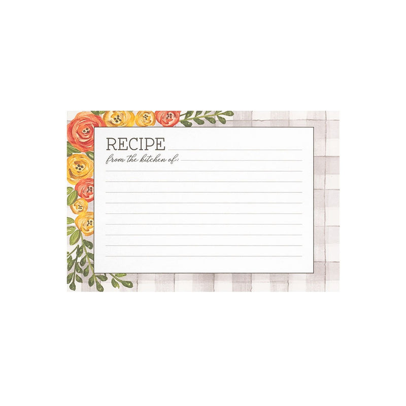 Floral Recipe Cards