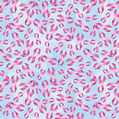 A Pink Celebration Ribbon Toss Cotton Fabric 7311